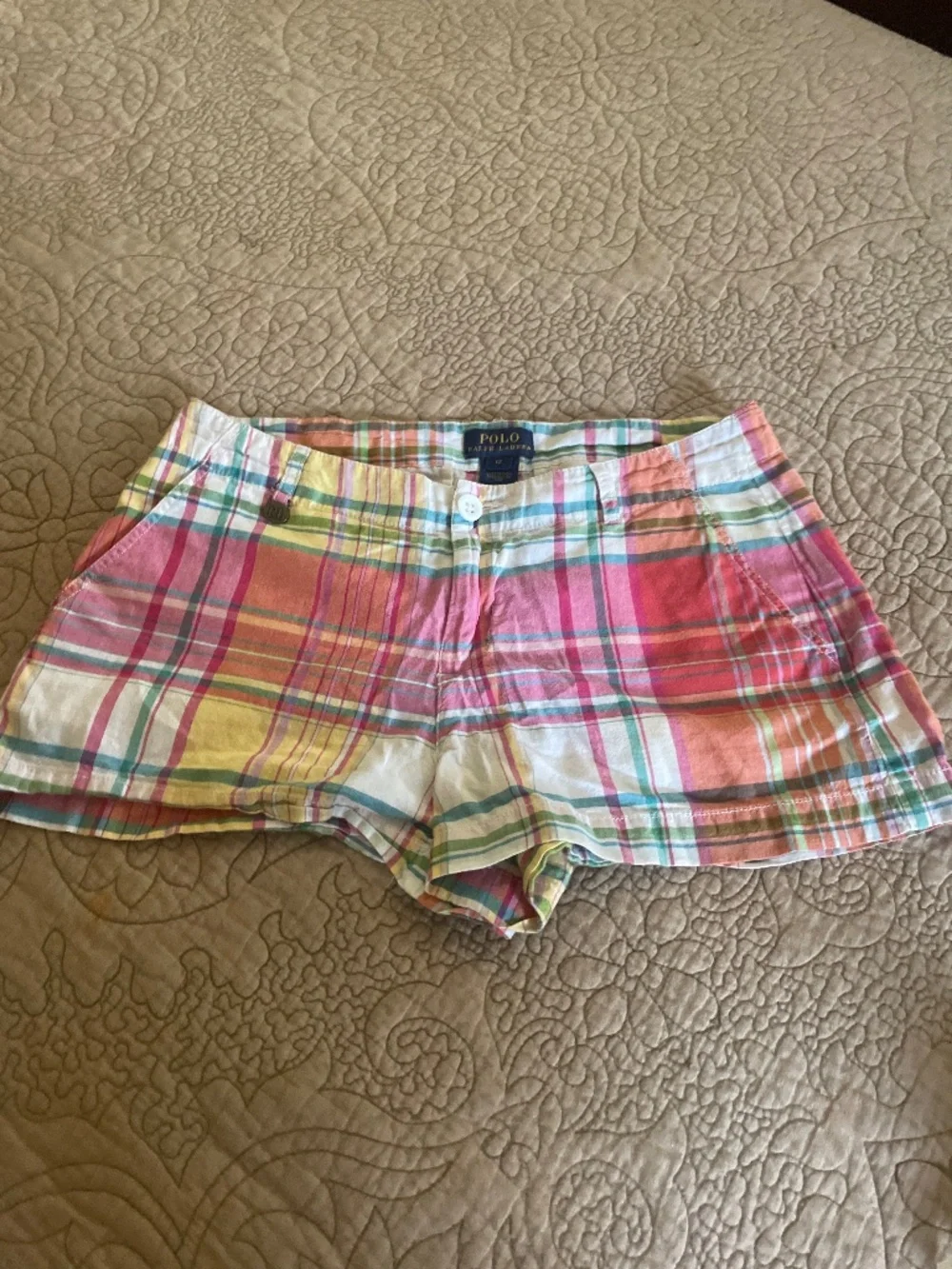 Girls Ralph Lauren polo plaid shorts